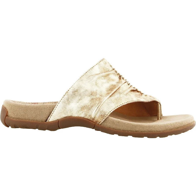 Women's Taos Gift 2 Brushed Gold Leather Artisan - Crafted Loafer Style  