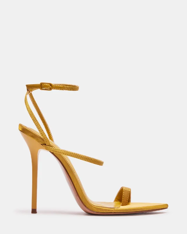 SCORPIO YELLOW SATIN Edwardian Shoe Look  
