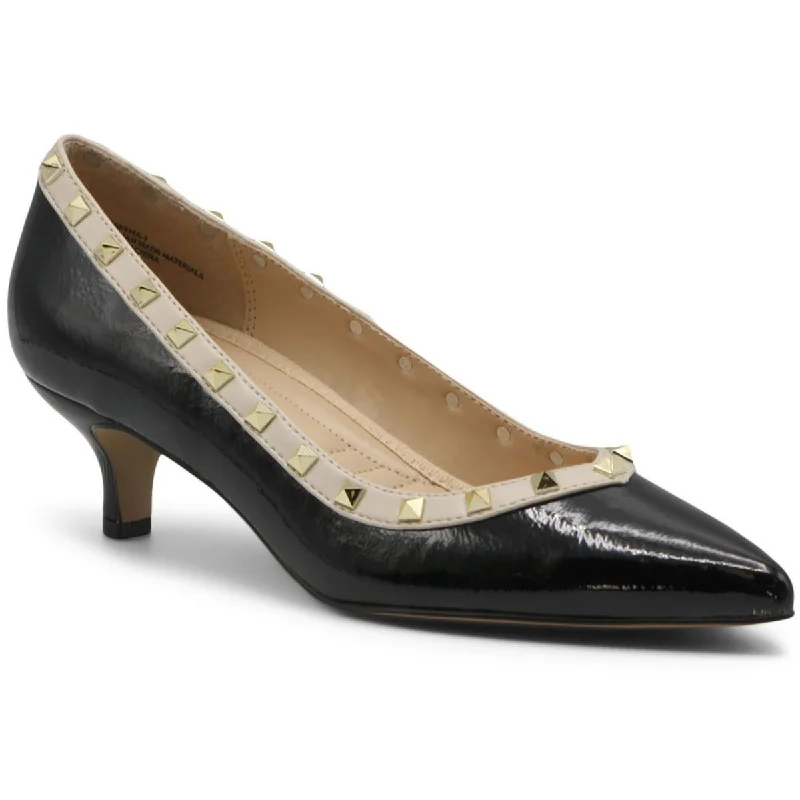 Adrienne Vittadini Womens Seema-1 Pointed Toe Dressy Kitten Heels Brogue Oxford Aesthetic 