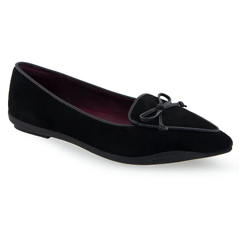 Aerosoles Womens Doran Suede Pointed Toe Ballet Flats Minimalist Sneaker Style  