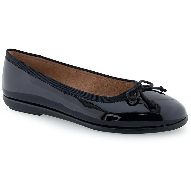 Aerosoles Womens Home Bet Patent Slip On Moccasins Art Deco - Inspired Shoe Look  