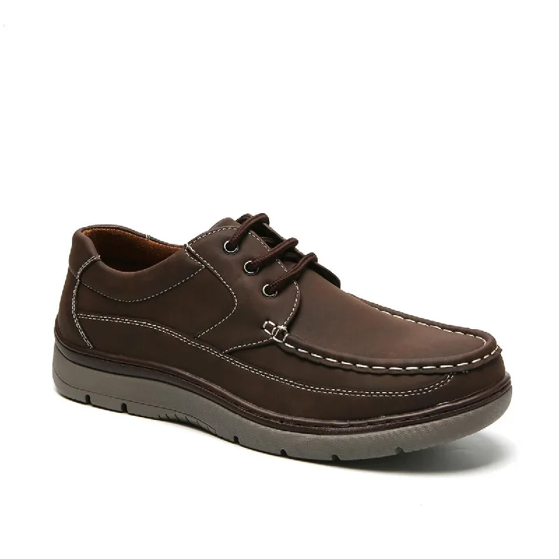 Aston Marc Mens Comfort 01 Lace-Up Padded Insole Oxfords Embroidered Cowboy Boot Design  