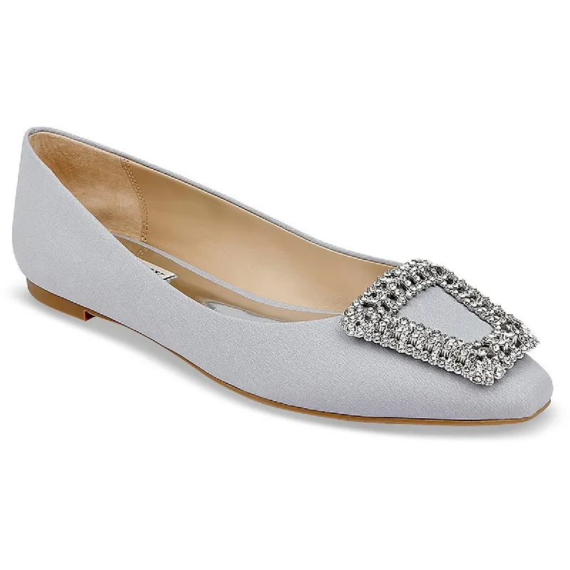 Badgley Mischka Womens Emerie Rhinestone Slip-On Loafers Skateboarding Sneaker Style  