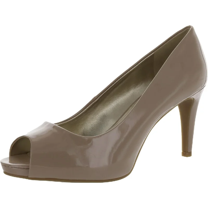 Bandolino Womens Rainaa 3 Patent Dress Pumps Strap - Up Sandal Resort Style  