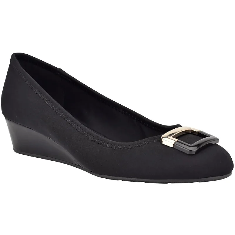 Bandolino Womens Tad Padded Insole Round Toe Wedge Heels Artisan - Crafted Loafer Style  