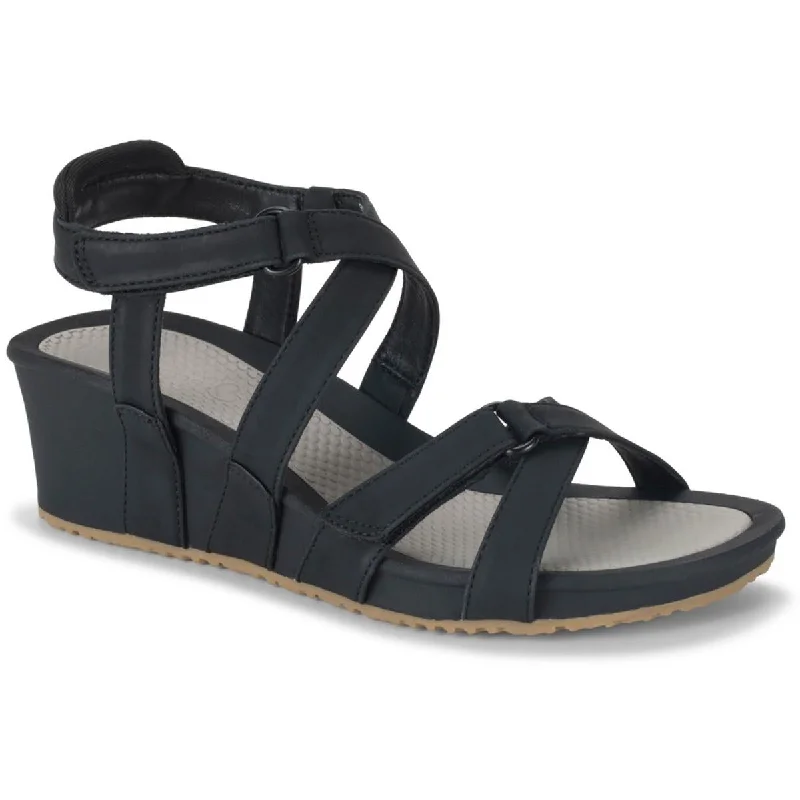 Baretraps Womens RACQUEL Almond toe Ankle strap Platform Sandals Suede Desert Boot 