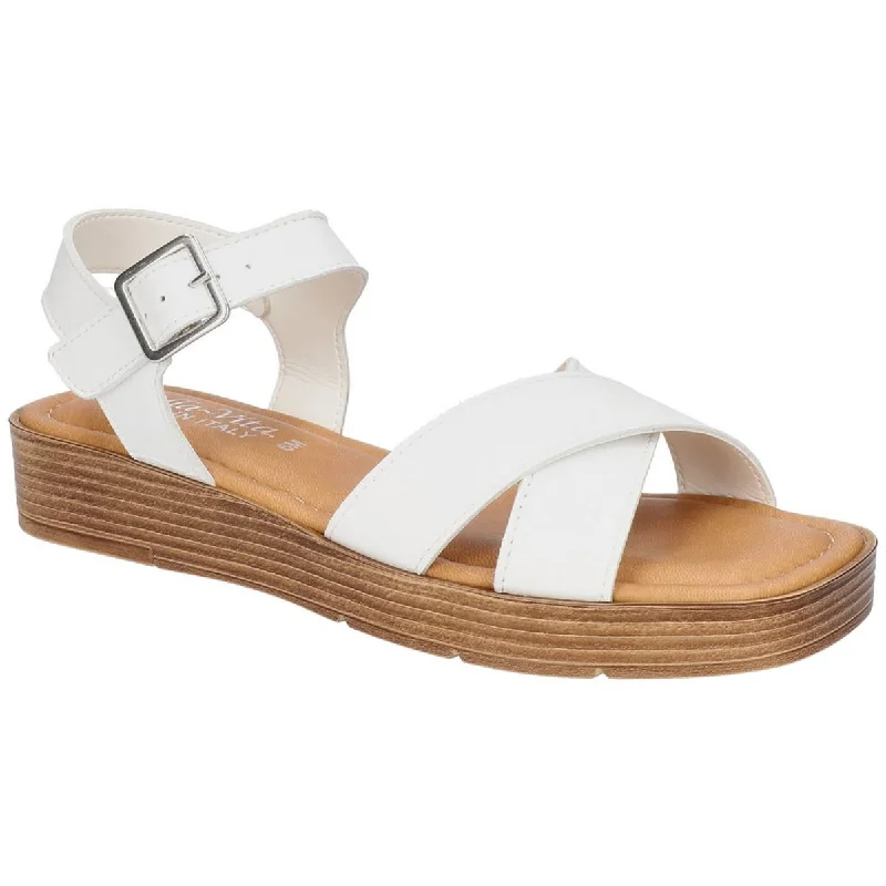 Bella Vita Womens Car-Italy Leather Dressy Wedge Sandals Art Deco - Inspired Shoe Look  