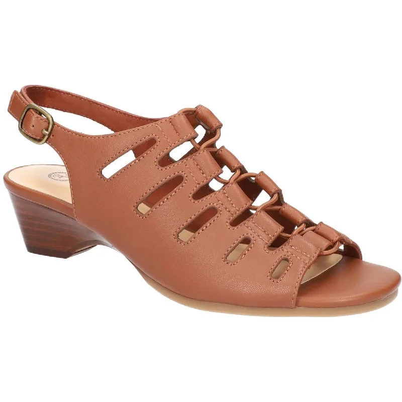 Bella Vita Womens Zamira Leather Ankle Strap Strappy Sandals Metallic Trim Shoe Design  