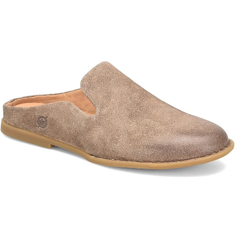 Born Womens Maia Leather Distressed Mules Casual Loafer Style          