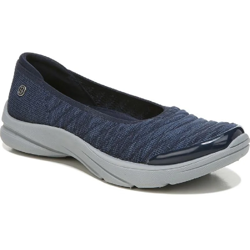 Bzees Womens Legato Knit Slip On Casual Shoes Zip - Up Boot Style  