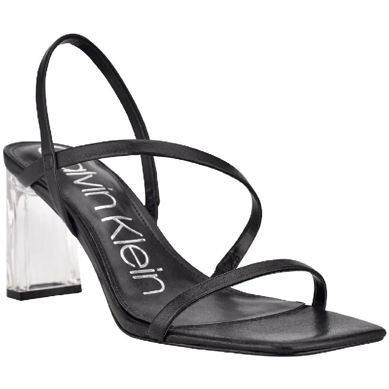 Calvin Klein Womens Idina Cushioned Footbed Slingback Heels Striped Shoe Style  