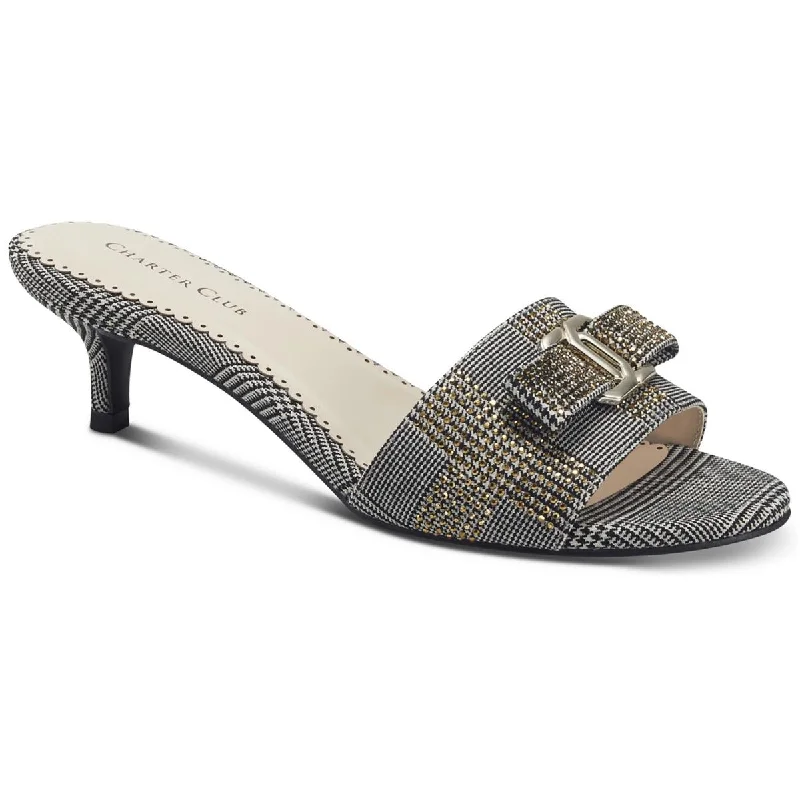 Charter Club Womens Tessa Embellished Slip On Heels Moccasin Soft - Sole Style  