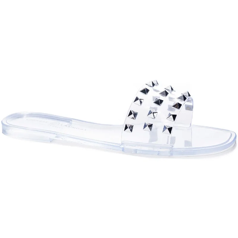 Chinese Laundry Womens Jelato Studded Slip-On Slide Sandals Chunky Platform Sneaker Style  