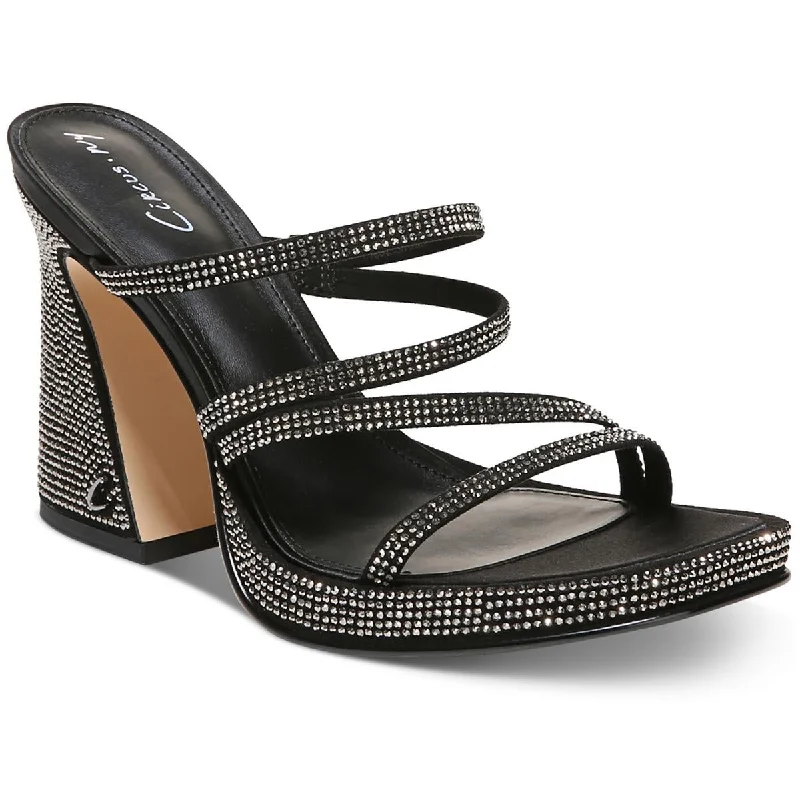 Circus by Sam Edelman Womens Hanson Faux Leather Embellished Strappy Sandals Beaded Moccasin Design 