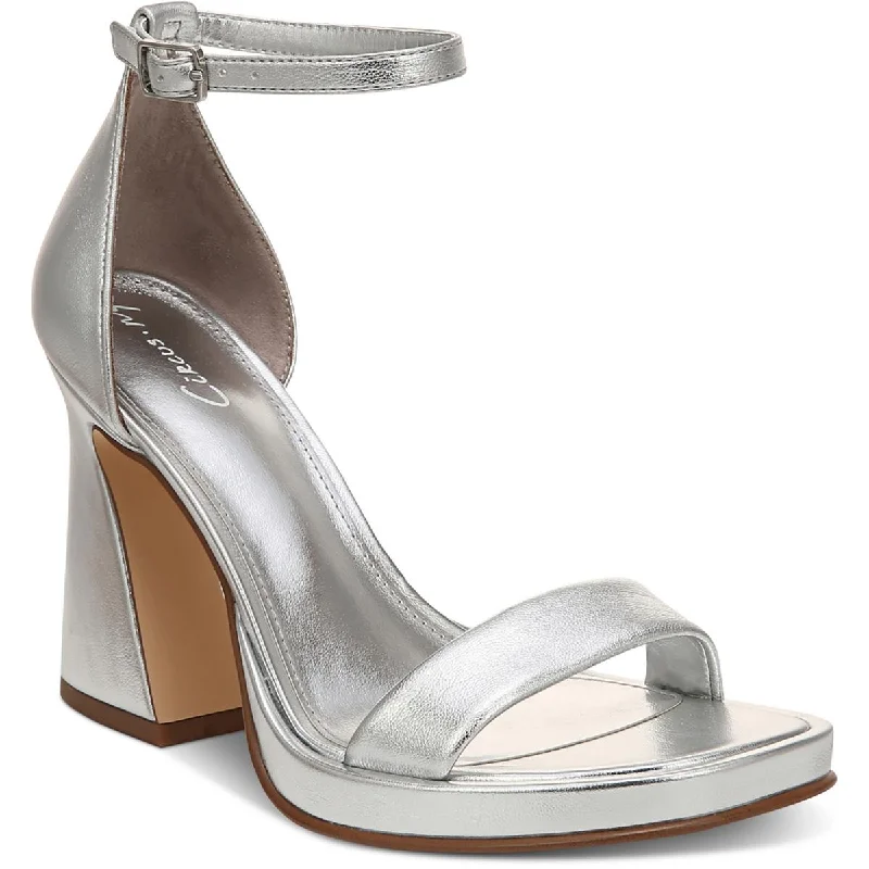 Circus by Sam Edelman Womens Holmes Faux Leather Ankle Strap Heels Paisley Print Shoe Design  
