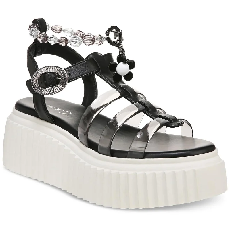 Circus Womens ESTER Faux Leather Strappy Platform Sandals Ivy League - Inspired Derby Look 