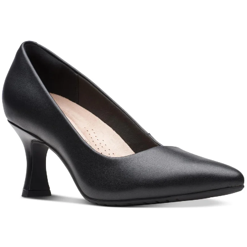 Clarks Womens Kataleyna Gem Leather Slip-On Pumps Quilted Shoe Design  