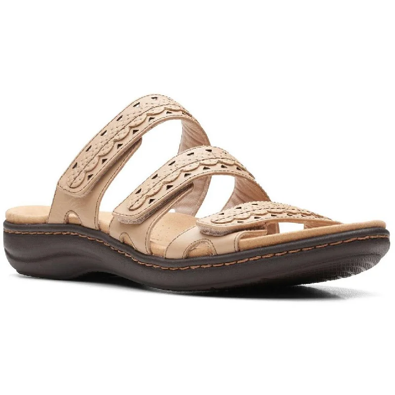 Clarks Womens Laurieann Cove Adjustable Slide Sandals Elastic - Sided Chelsea Look  