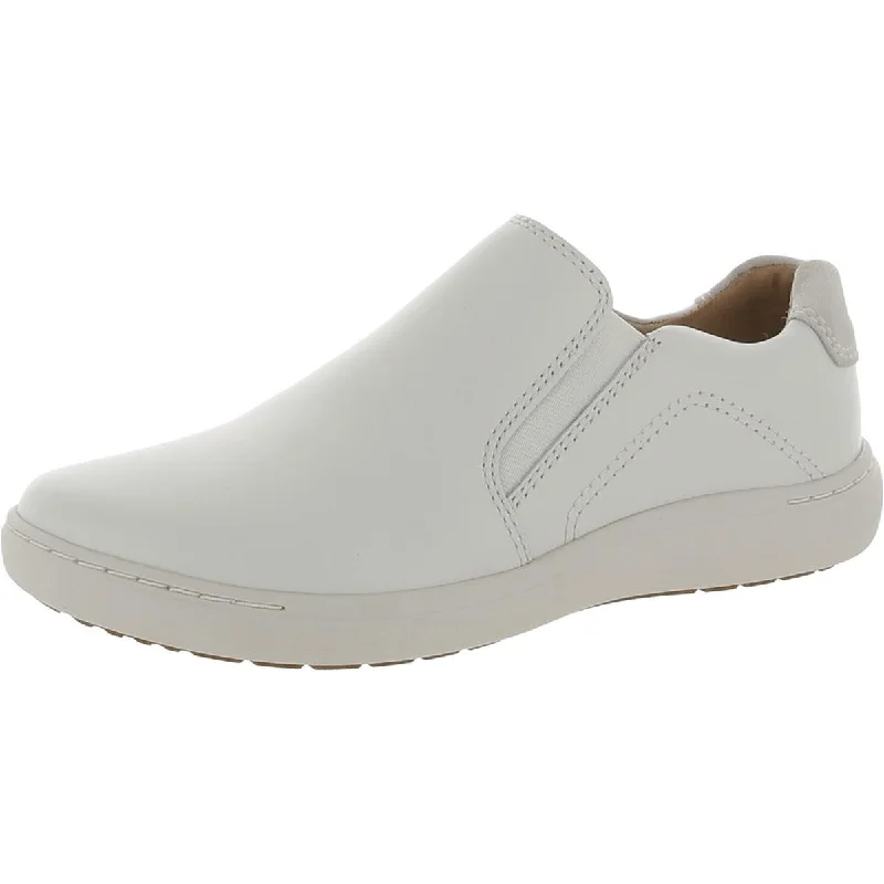 Clarks Womens Nalle Stride Leather Lifestyle Slip-On Sneakers Tech - Inspired Sneaker Look  