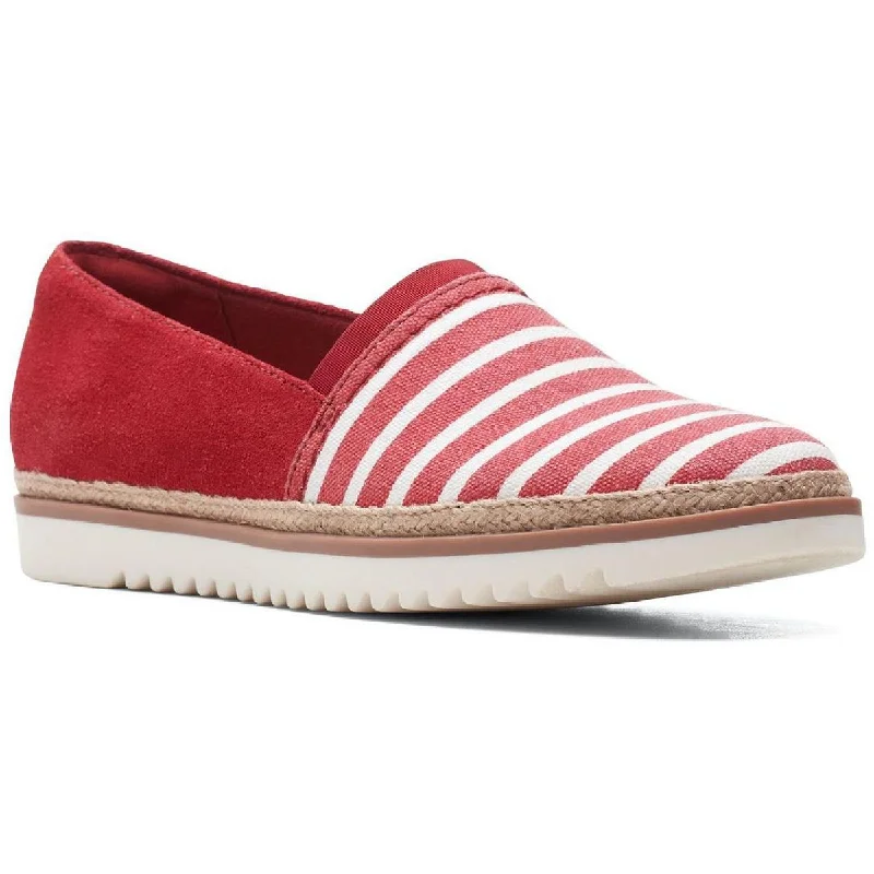 Clarks Womens Serena Paige Comfort Insole Slip On Espadrilles Two - Tone Shoe Design  