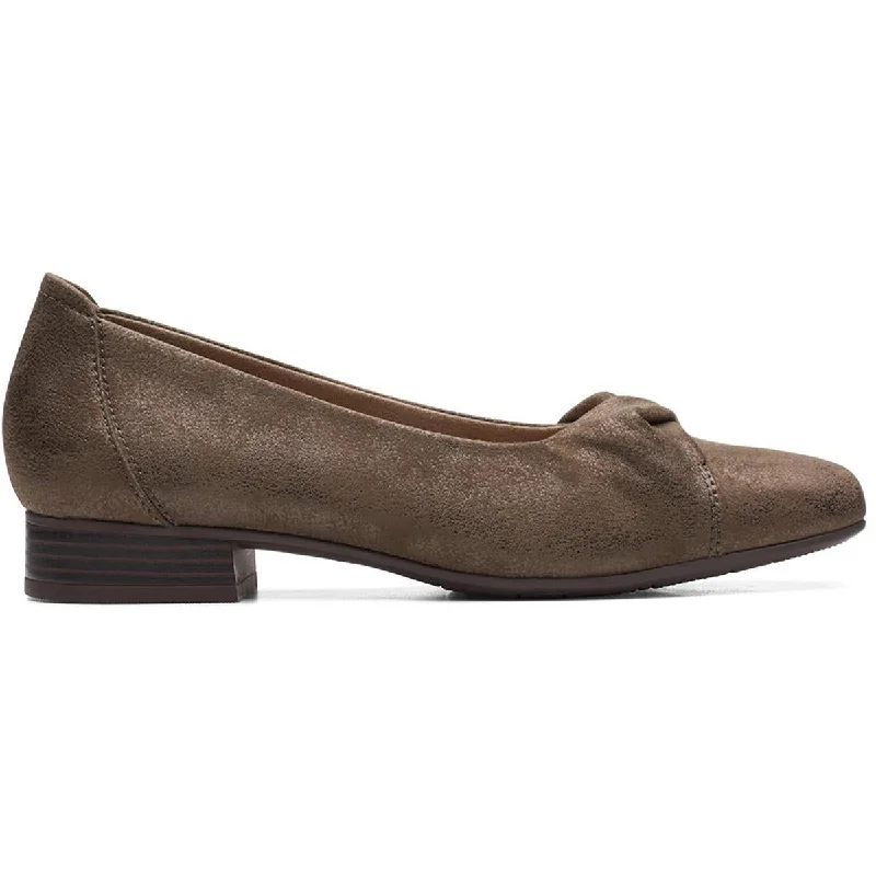 Clarks Womens Tilmont Dalia Faux Suede Slip On Loafers Brogue Oxford Aesthetic 