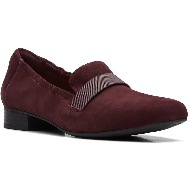 Clarks Womens Tilmont Eve Suede Slip-On Loafers Tassel Driving Shoe Look 