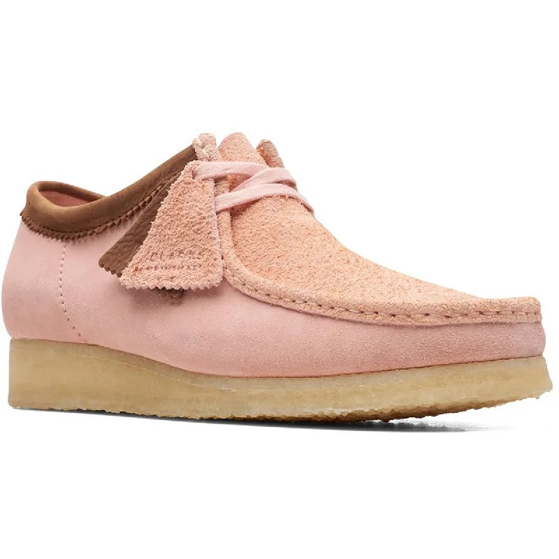Clarks Womens Wallabee Suede Fringe Lace Up Flats Athleisure Derby Style  