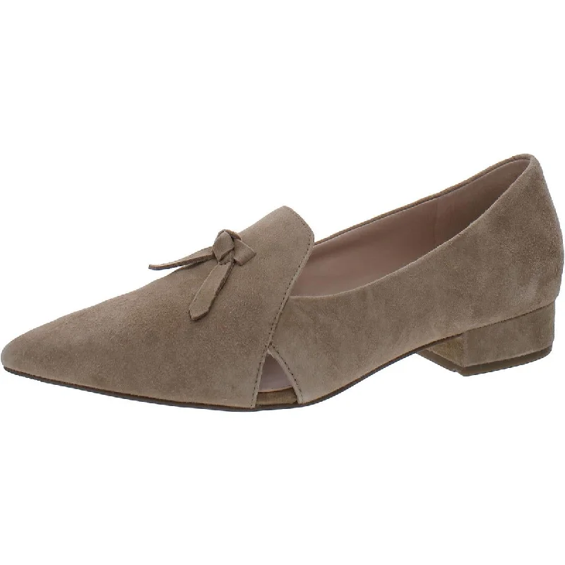 Cole Haan Womens Viola Skimmer Faux Suede Pointed Toe Loafers Upcycled Shoe Look  