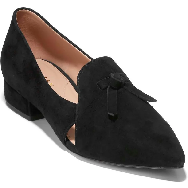 Cole Haan Womens Viola Skimmer Suede Pointed Toe Block Heels Lightweight Tennis Sneaker Look  