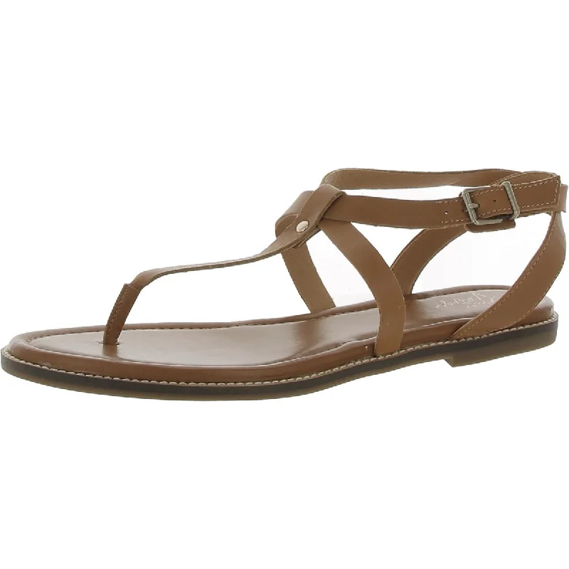Crown Vintage Womens Paysen Leather Adjustable Strappy Sandals Ivy League Loafer Look 