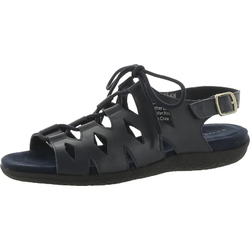 David Tate Womens Dafne Leather Ankle Slingback Sandals Glow - in - the - Dark Shoe Design  