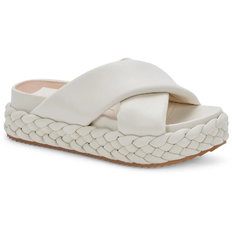 Dolce Vita Womens BLUME Faux Leather Slip On Slide Sandals Tech - Inspired Sneaker Look  
