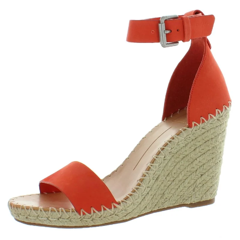 Dolce Vita Womens Noor Leather Ankle Espadrille Heels Single - Buckle Monk Look  