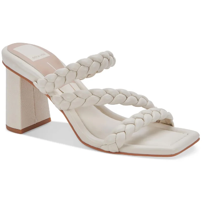 Dolce Vita Womens Pang Faux Leather Square Toe Block Heel Tech - Inspired Sneaker Look  