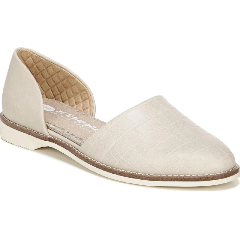 Dr. Scholl's Shoes Womens Choice Faux Leather Slip On D'Orsay Inflatable Shoe Look 