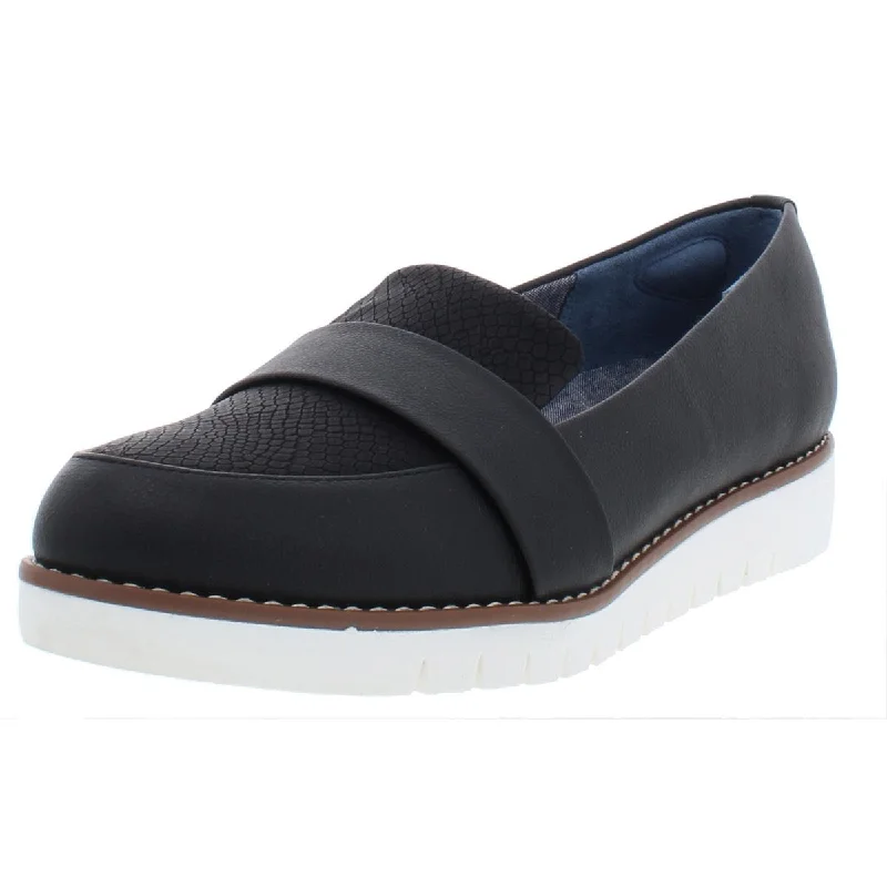 Dr. Scholl's Shoes Womens Imagine Faux Leather Casual Loafers Quick - Dry Hiking Shoe Style   