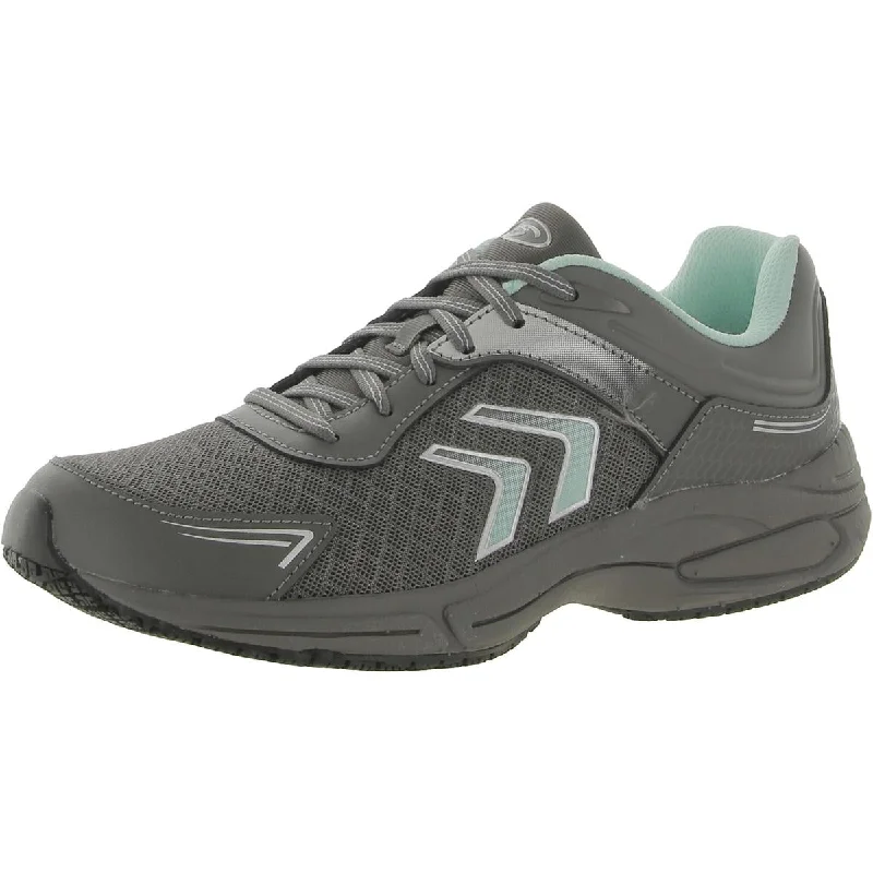 Dr. Scholl's Shoes Womens Steel Grey Leather Walking Running & Training Shoes Upcycled Shoe Look  