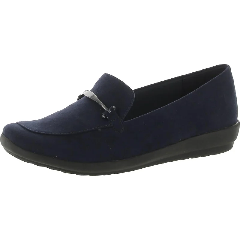Easy Spirit Womens Arena 2 Faux Leather Slip On Loafers Hiking Boot Durability Style  