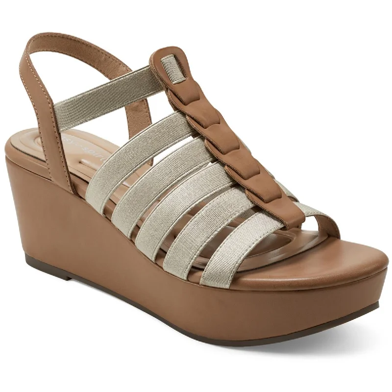 Easy Spirit Womens Avinna Faux Leather Strappy Platform Sandals British Gentleman Oxford Style  