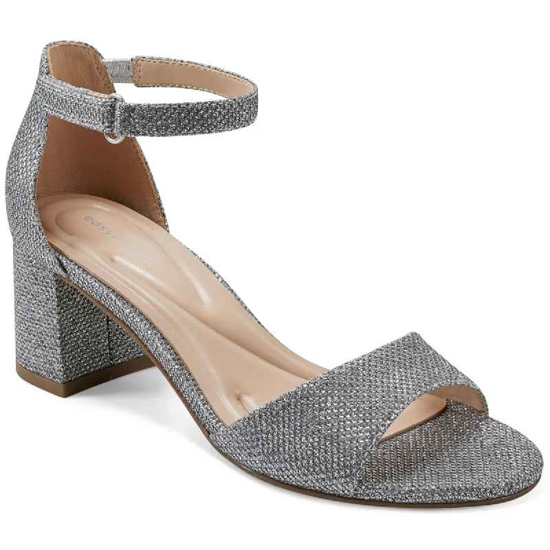 Easy Spirit Womens Daven 2 Glitter Ankle Strap Heels Suede Desert Boot 