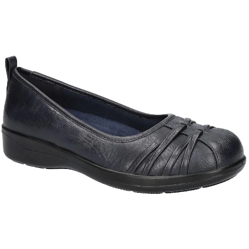 Easy Street Womens Haley Faux Leather Slip On Flats Shoes Slide Sandal Beach Style  