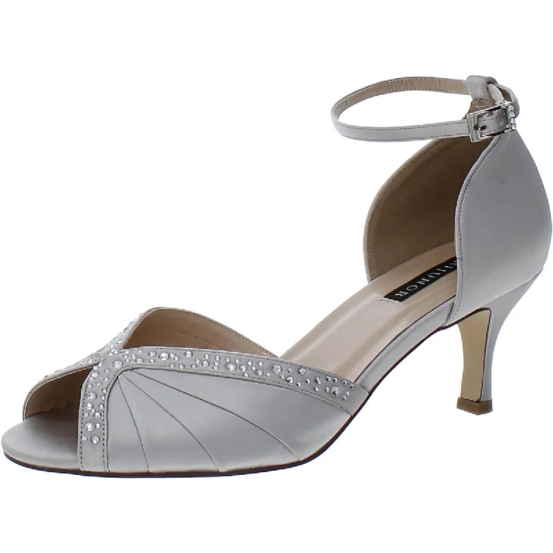 Erijunor Womens Satin Ankle Strap Pumps Tech - Inspired Sneaker Look  