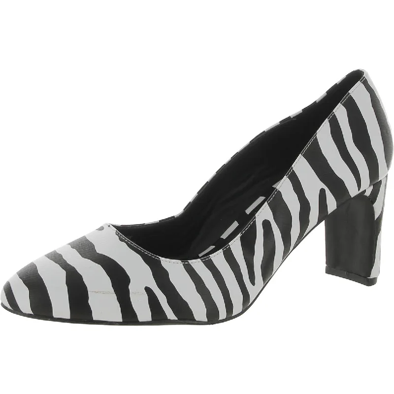 Fashion to Figure Womens Faux Leather Slip On Pumps Aesthetic  