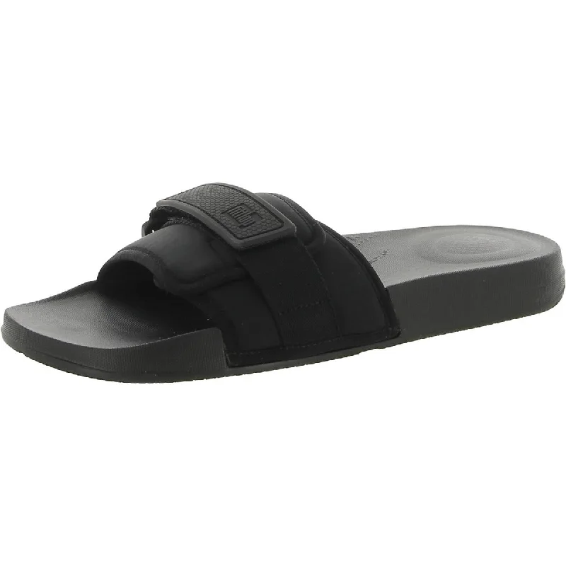 Fitflop Womens Iqushion Adjustable Slip On Slides Pool Slides Cowboy Boot Western Style  