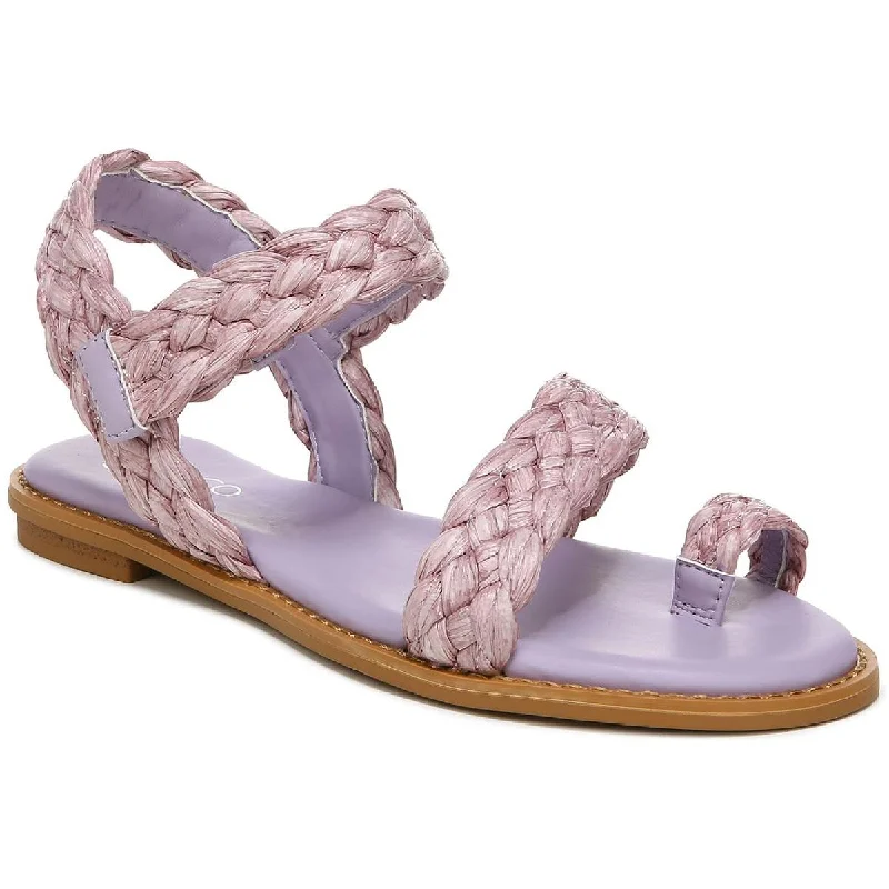 Franco Sarto Womens Graze 2 Open Toe Woven Ankle Strap Sustainable Shoe Design  