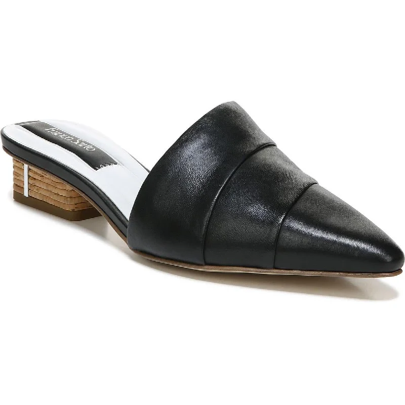 Franco Sarto Womens Oasis 2 Leather Almond Toe Mules Smart - Shoe Functionality Style  