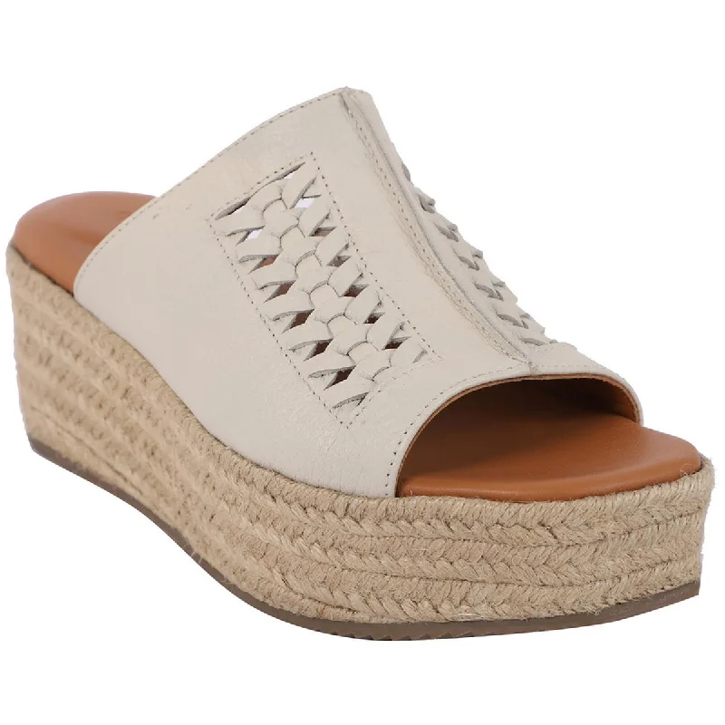 Gentle Souls by Kenneth Cole Womens Silvana Leather Woven Espadrilles Retro Basketball Sneaker Design  