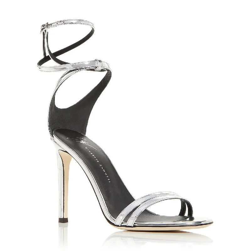 Giuseppe Zanotti Womens Basic 105 Leather Textured Dress Sandals Hiking Boot Durability Style  
