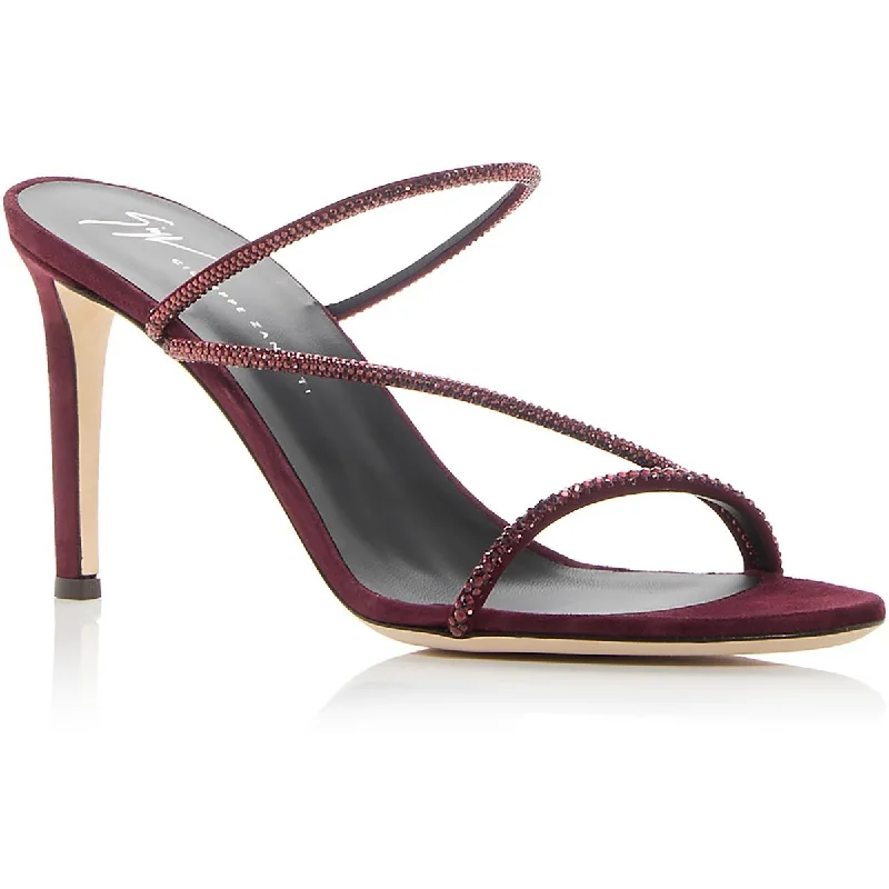 Giuseppe Zanotti Womens Suede Slip-On Strappy Sandals Waterproof Hiking Boot Design  