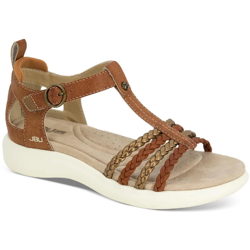 JBU by Jambu Womens Prague Faux Leather Buckle Sport Sandals Hiking Boot Durability Style  